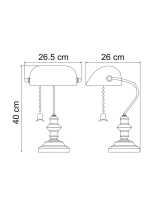 Кабинетная настольная лампа Arte Lamp BANKER A2492LT-1AB, 1хE27