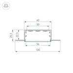 Профиль LINIA60-FANTOM-3000 ANOD (Arlight, Алюминий)