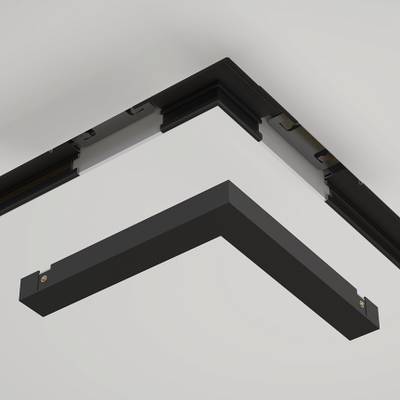 Коннектор угловой встраиваемый под ГКЛ 12,5 мм Basity, черный, TRA172CL-12B. TM Maytoni