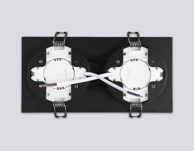 Светильник накладной точечный TN52424/2 BK/FR черный/белый матовый GX53 max 12W 210*105*45