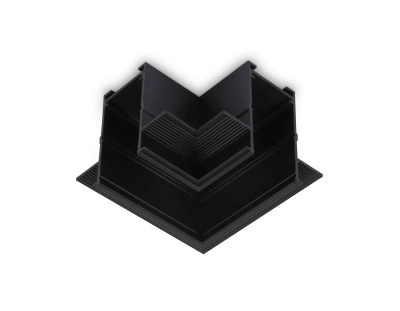 Коннектор угловой для встраиваемого шинопровода под ГКЛ 12,6мм Magnetic 220V GL1040 BK черный 80*80*47 (соединители в комплекте)