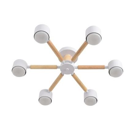 8306/6C COMFI белый, дерево/металл Светильник потолочный GX53 LED 6*7W 220V VUDI