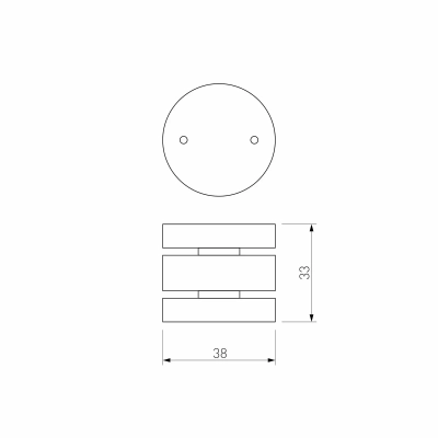 Slim Magnetic Коннектор круглый шарнирный для накладного шинопровода чёрный 85010/00