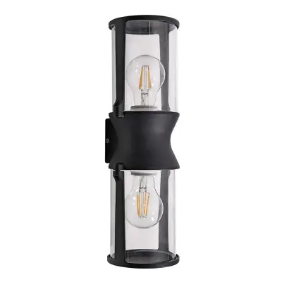 Уличный настенный светильник Arte Lamp MINCHIR A8306AL-2BK, 2хE27