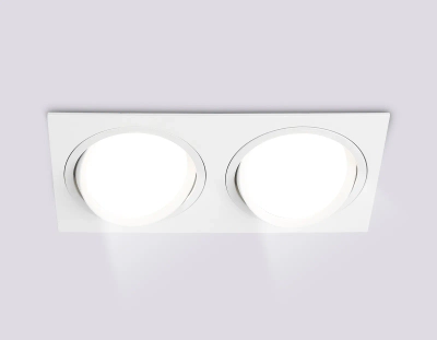 Светильник встраиваемый поворотный точечный GX53 TN51919/2 WH белый GX53 max 12W 220*115*23