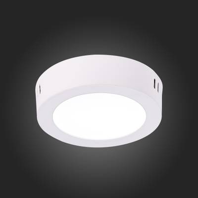 ST112.532.06 Светильник настенно-потолочный Белый LED 1*6W 3000K 330Lm Ra80 120° IP20 D110xH28 90-265V