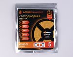 Светодиодная лента GS3201 2835 180Led/ 14.4W m/ 24V IP20 3000K/ 5000*8*1.2mm/ кратность резки 33mm (2 конт.)