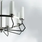 723085 Люстра FLUME 8х40W E14 ЧЕРНЫЙ МАТОВЫЙ/НИКЕЛЬ Lightstar