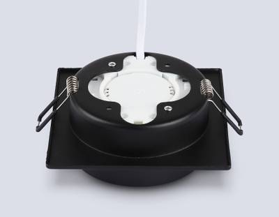 Светильник встраиваемый TN6710 BK черный IP44 GX53 max 15W 105*105*45