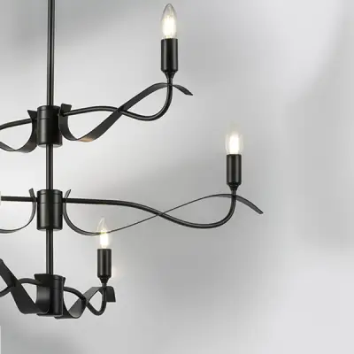 733267 Люстра RAGNO 6х40W E14 ЧЕРНЫЙ МАТОВЫЙ Lightstar