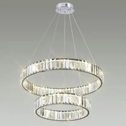 4930/60L L-VISION ODL24 593 хром/прозрачный металл/хрусталь Люстра LED 60W 4000K 7140Лм VEKIA