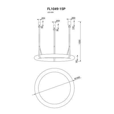 Подвесная люстра Secretum FL1049-15P, LED