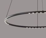 08557-80,19 Подвес диммируемый Магни черный d80 h200 Led 35W (4000K) с пультом ДУ