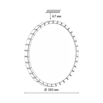 7648/DL PALE SN 142 Светильник пластик/белый/золотой LED 48Вт 4000К D385 IP43 ATABI GOLD