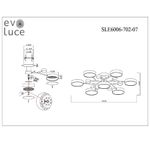 SLE6006-702-07 Светильник потолочный Серый/Серый LED 7*12W 3000K/4500K/6000K