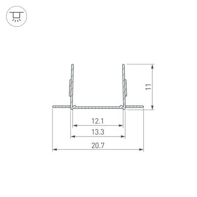 Профиль гибкий ARL-MOONLIGHT-1712-2x500  (Arlight, Металл)