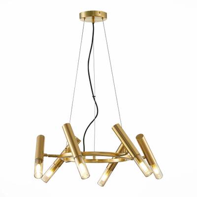 SL1236.203.06 Люстра подвесная ST-Luce Золотистый/Коньячный, Золотистый G9 6*5W