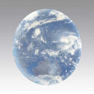 3085/CL PALE SN 70 Светильник пластик/белый/синий LED 30Вт 4000К D330 IP43 SPACE