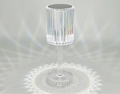 Настольная светодиодная лампа с сенсорным выключателем DE8066 CL прозрачный LED 3000K/4200K/6400K 3W