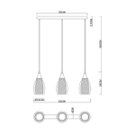 Подвесной светильник Arte Lamp BARRY A7951SP-3BK, 3хE14
