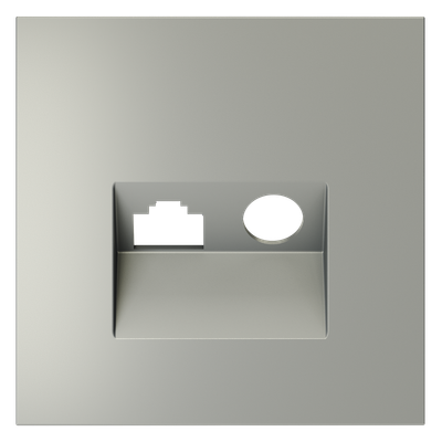 VLS002705 Накладка для розетки TV+RJ45 кат. 6, S70 (сталь). (ТМ Maytoni)