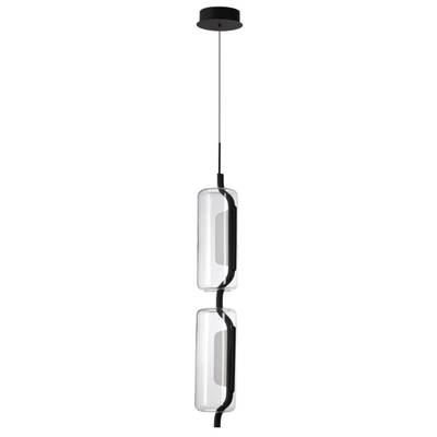 5003/20L L-VISION ODL23 465 черный матовый/прозрачный/стекло Подвес LED 20W 3000K KAVIA