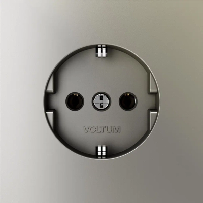 VLS040104 Розетка встраиваемая VOLTUM S70 с заземлением 16А, (шелк). (ТМ Maytoni)