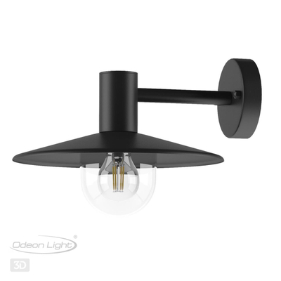 4833/1W NATURE ODL21 711 черный/стекло Ландшафтный настенный светильник E27 1*40W IP44 FURCADIA