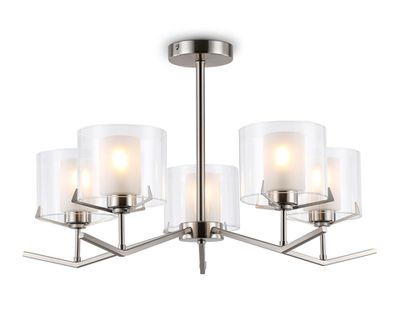 Светильник подвесной LH57001/5 SN/FR никель/белый матовый E14/5 max 40W D690*390