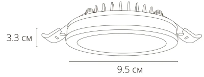 Точечный встраиваемый светильник Arte Lamp TABIT A8431PL-1WH, 1хLED