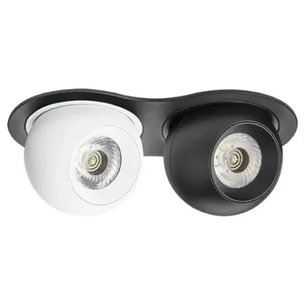 i6276474 Светильник INTERO LED 9W*2 850LM*2 24G ЧЕРНЫЙ/БЕЛЫЙ 4000K (217627+217064+217074)