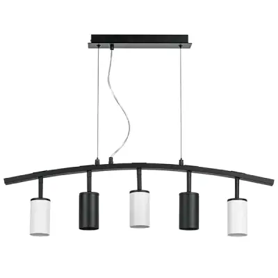 LR735372363 Люстра RULLO 5х50W GU10 ЧЕРНЫЙ/БЕЛЫЙ (571735+214437-2+214436-3)