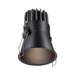 358909 SPOT NT22 268 черный Встраиваемый светодиодный светильник с переключателем цветовой температуры IP20 LED 3000К\4000К\6000К 12W 220V LANG