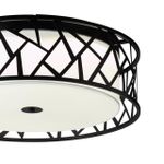 7700/40L AVRA LED SN 34 Светильник металл/ткань/стекло/белый/черный LED 40Вт 3000-6000K D500 IP20 пульт ДУ FABIANA