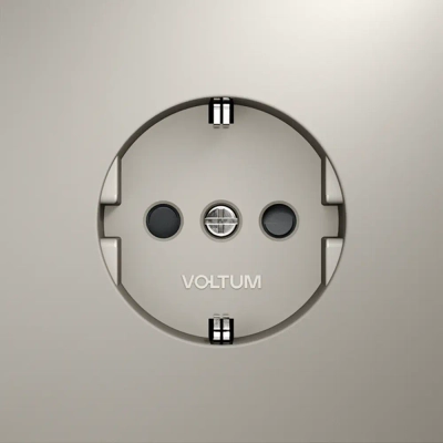 VLS040203 Розетка встраиваемая VOLTUM S70 с заземлением и защитными шторками, 16А, (кашемир). (ТМ Maytoni)