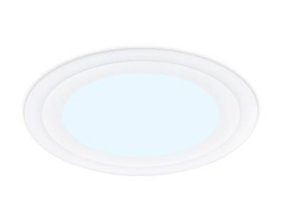 Встраиваемый cветодиодный светильник с подсветкой DCR376 12W+4W 6400K/3000K 85-265V D195*28