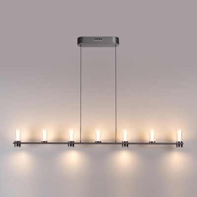 7143/45L HIGHTECH ODL26 513 светильник темный никель/акрилл/металл IP20 LED 40W 2470Лм 3000K 180° 220V DEFANCE
