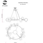 SL1165.403.24 Светильник подвесной ST-Luce Черный/Прозрачный G4 24*3W
