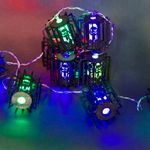 A-482 гирлянда светодиодная, прозрачный провод 2м, 10 LED с насадками