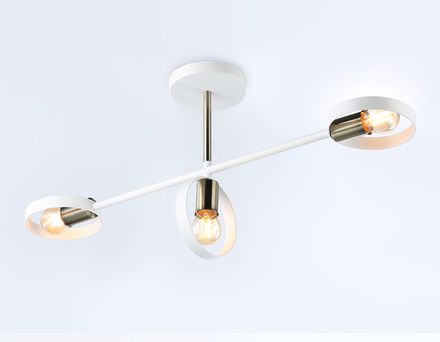Подвесной светильник со сменной лампой TR8228/3 WH/SB белый/бронза E27/3 max 40W 660*165*300