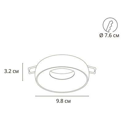 Точечный встраиваемый светильник Arte Lamp HEZE A6665PL-1WH, 1хGU10