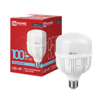 Лампа светодиодная LED-HP-PRO 100Вт грушевидная 6500К холод. бел. E27 9500лм 150-275В с адаптером E40 бел. IN HOME 4690612035697