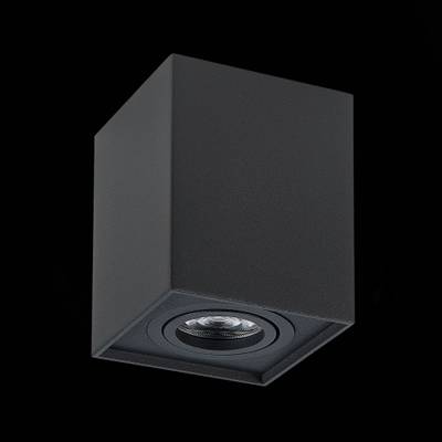 ST109.407.01 Светильник потолочный Мат. черный GU10 1*50W  L100xW100xH123 220V Без ламп
