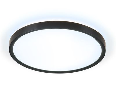 Потолочный светодиодный светильник FZ3055 BK черный IP44 33W+10W 6400+6400К D375*40 (Без ПДУ)