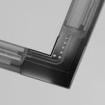 Коннектор угловой Radity встраиваемый черный, TRA084CL-12B. TM Maytoni