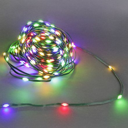 A-509A MIX гирлянда светодиодная, 30м, 300LED, "Капля", 220V, прозрачный шлейф, с контроллером