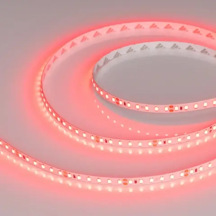 Лента RT-A120-8mm 24V Red (9.6 W/m, IP20, 2835, 5m) (Arlight, 9.6 Вт/м, IP20)