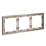 VLSM120310 Рамка металлическая на 3 поста, S70 Metal (платина). (ТМ Maytoni)
