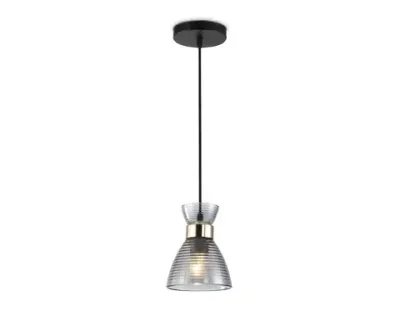 Светильник подвесной TR3406 BK/FGD/SM черный/золото/дымчатый E27 max 60W D135*1000