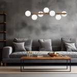 Подвесной светильник со стеклянными плафонами 10272 Estera Wood, G9х7
